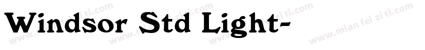 Windsor Std Light字体转换